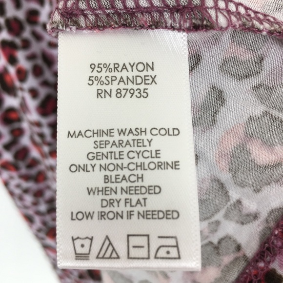 LOGO by Lori Goldstein Leopard Tunic Tank Top Stretch Jersey Knit Women’s Sz M - Picture 5 of 9